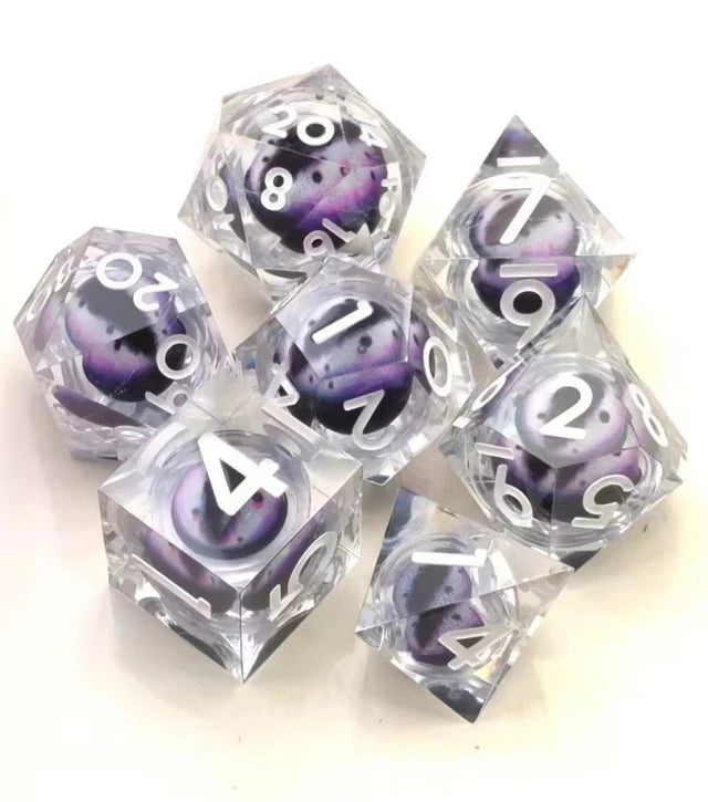 Sharp Edge Moving Eye RPG Dice Set - Medusa's Gaze