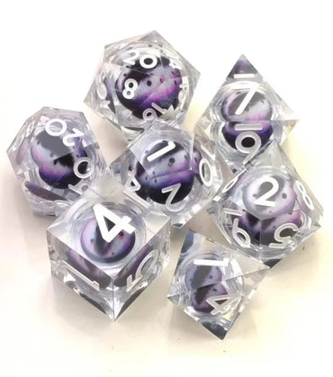 Sharp Edge Moving Eye RPG Dice Set - Medusa's Gaze
