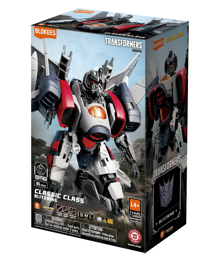 Blokees Transformers Blitzwing Model Kit Classic Class 25 Luminous Eyes & Chest