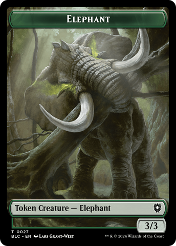 Elephant // Squid Double-Sided Token [Bloomburrow Commander Tokens]