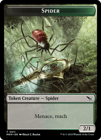 Detective // Spider Double-Sided Token [Murders at Karlov Manor Tokens]