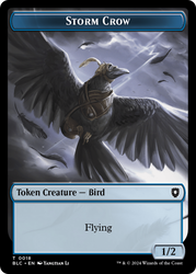 Storm Crow // Bird (003) Double-Sided Token [Bloomburrow Commander Tokens]