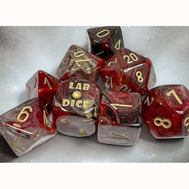 Chessex Lab Dice: Series 8 (Borealis Cosmos / Gold)
