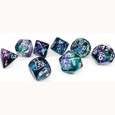 Chessex Lab Dice: Series 8 (Nebula Fluorite / White)