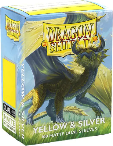 Dragon Shield Sleeves Matte Dual Yellow and silver