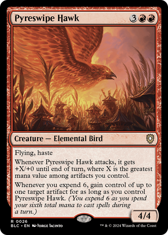 Pyreswipe Hawk [Bloomburrow Commander]