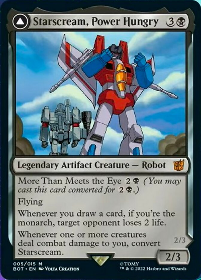 transformers cards mtg Starscream, Power Hungry // Starscream, Seeker Leader [Transformers] Condition:Moderately Played Tribal Deck draw a card and Magic - Final Fantasy