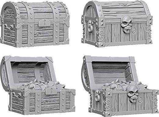Wizkids Deep Cuts Unpainted Miniatures: Chests