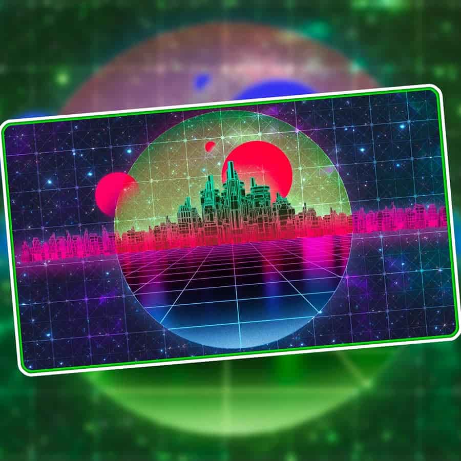 INFINITE BLACK: PREMIUM RETROWAVE PLAYMAT: FOREST