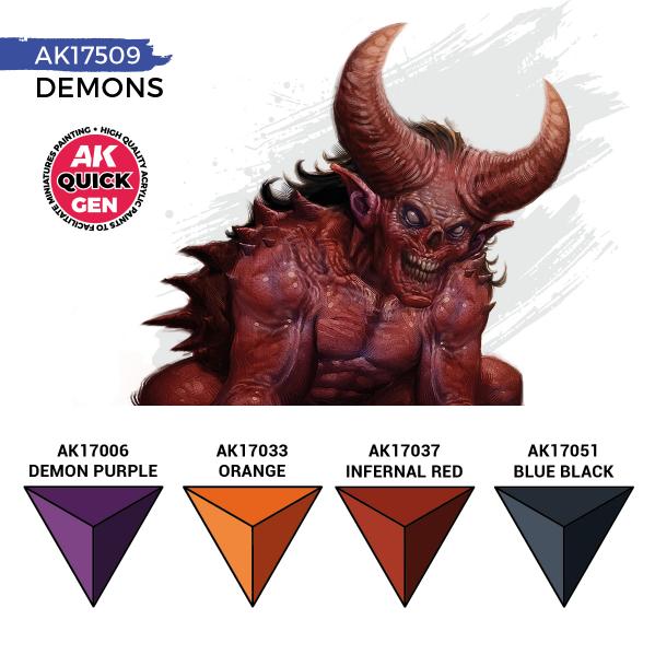 AK-Interactive: Quick Gen Acrylic Contrast -Demons (Quick Gen Set)