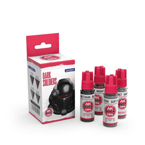 AK-Interactive: Quick Gen Acrylic Contrast -Dark Soldiers (Quick Gen Set)