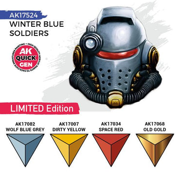 AK-Interactive: Quick Gen Acrylic Contrast -Winter Blue Soldiers (Quick Gen Set)