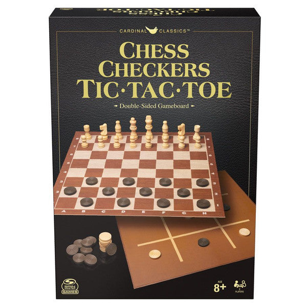 Cardinal Classics: Chess, Checkers, Tic Tac Toe