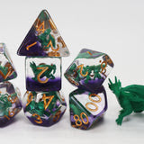 Young Green Dragon RPG Dice Set