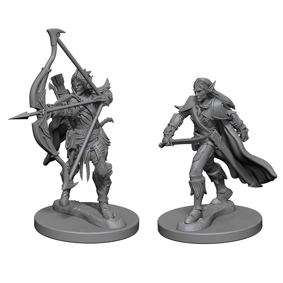 Dungeons & Dragon D&D Pathfinder Deep Cuts Male Elf Fighter Miniatures