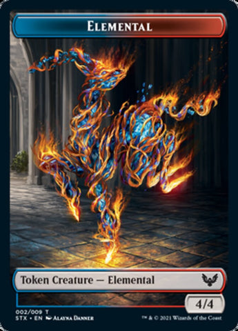 Elemental // Rowan, Scholar of Sparks Emblem Token [Strixhaven: School of Mages Tokens]