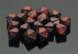 Gemini: 12mm D6 Purple Red/Gold (36)