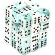 Gemini 4: 12mm D6 White Teal/Black (36)