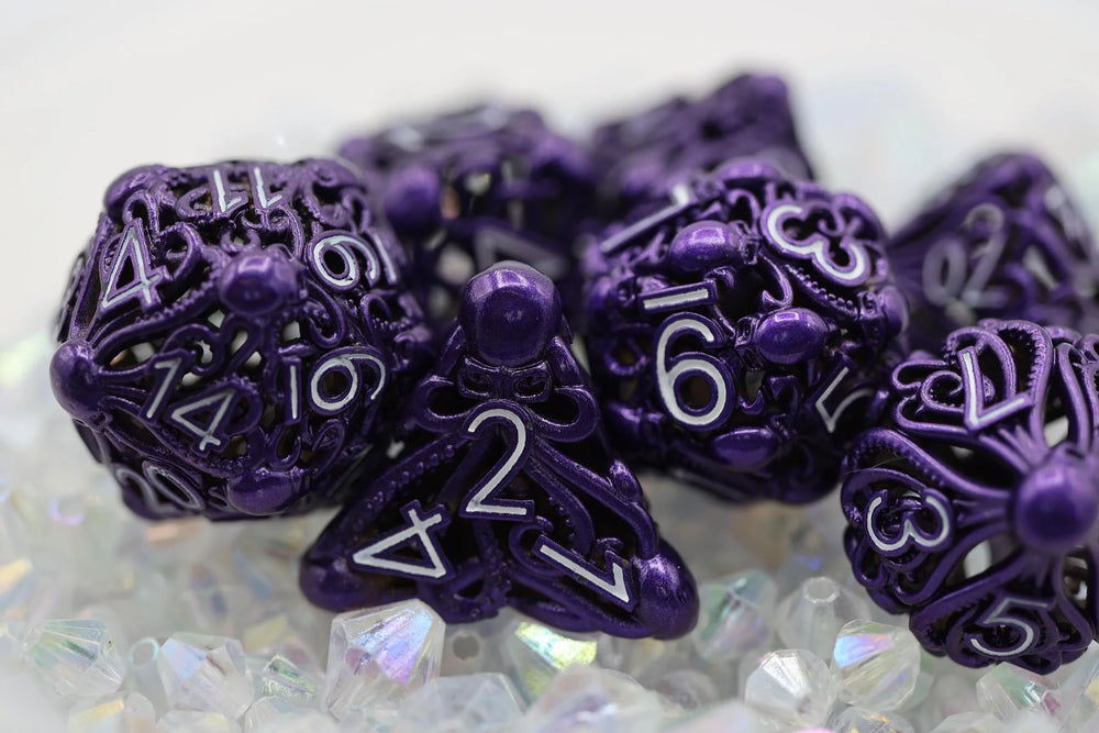 MIND EATER HOLLOW RPG DICE SET - ELECTRIC PURPLE