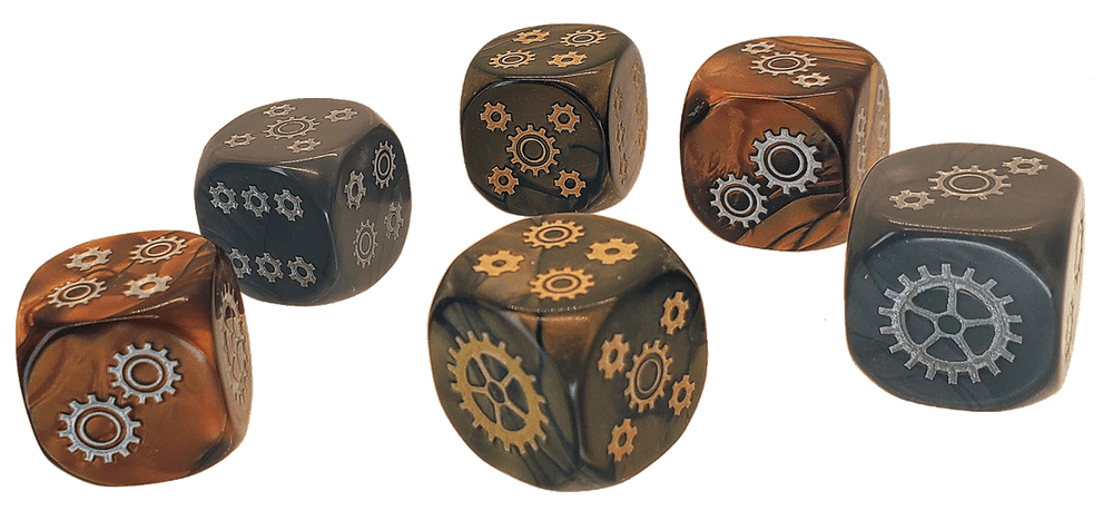 Steampunk d6 Dice Set