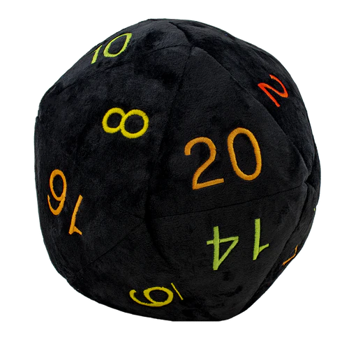 Jumbo D20 Novelty Dice Plush - Rainbow