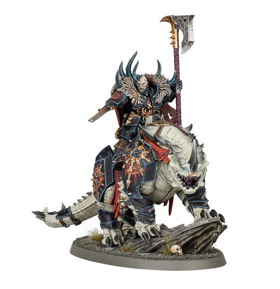 Warhammer AOS: Slaves to Darkness - Chaos Lord on Karkadrak