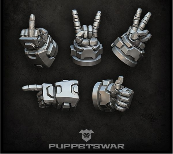Puppets War Accessories: Hand Gestures (Left, 5)