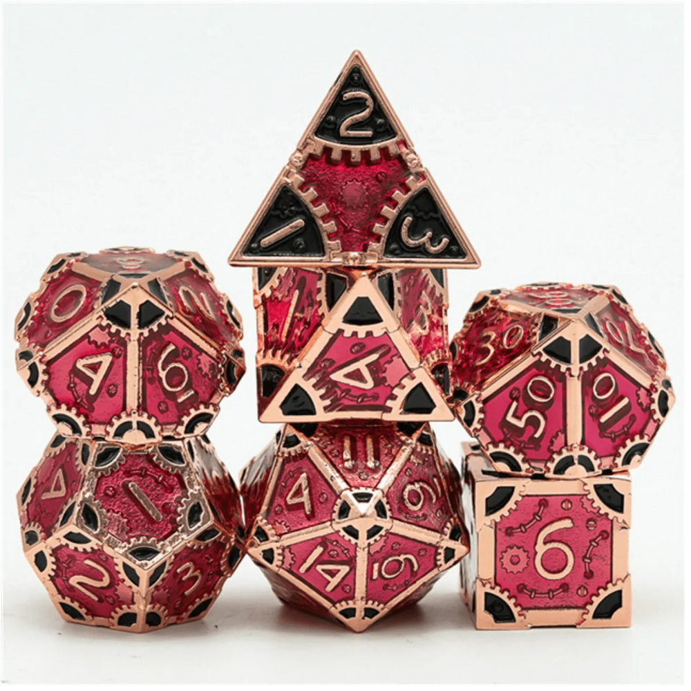 STEAMPUNK BLOODY QUEEN RPG METAL DICE SET