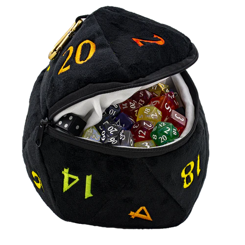 D20 Plush Dice Bag - Rainbow