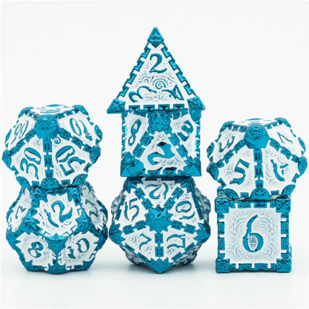 DAGGER OF VENOM: BLUE RPG METAL DICE SET