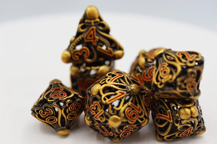 MIND EATER HOLLOW RPG DICE SET - GOLD