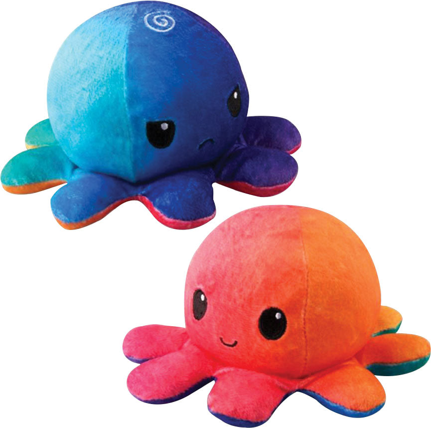 Reversible Octopus Plushie: Sunset/ Mermaid