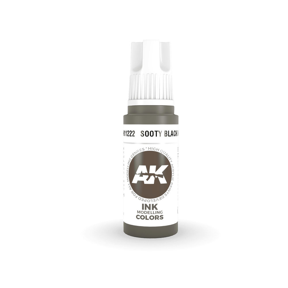 AK-Interactive: 3rd Gen Acrylics - Sooty Black Ink