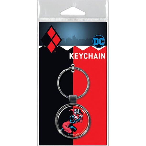 ATA Boy Keychain: DC Harley Quinn on Red