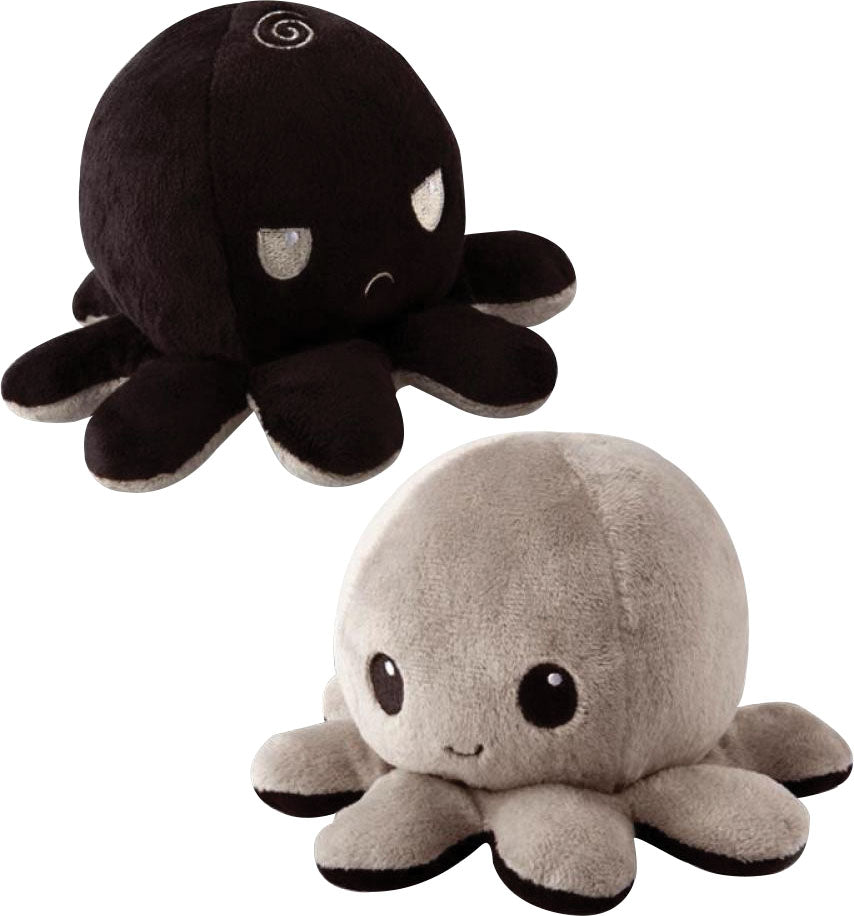 Reversible Octopus Plushie: Black & Grey