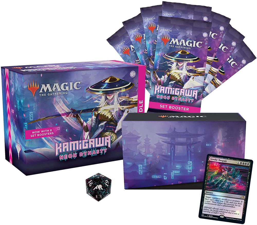 Magic The Gathering Kamigawa: Neon Dynasty Bundle | 8 Set Boosters + Accessories
