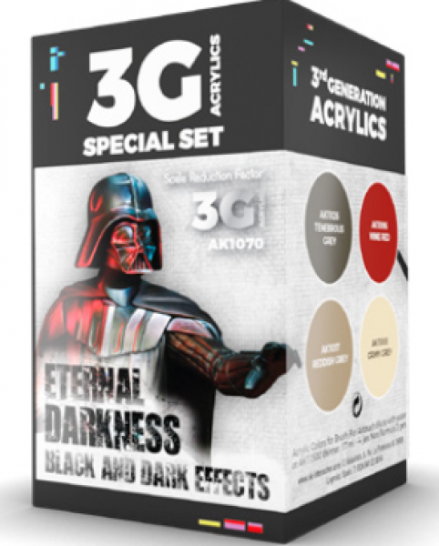 AK-Interactive: 3rd Gen Acrylics - Wargame Colors Eternal Darkness Set