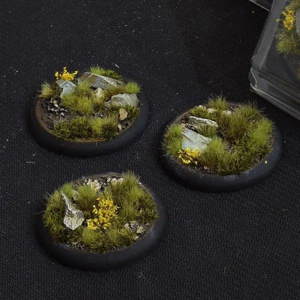 Gamer Grass- Battle Ready Bases: Highland Bases, Round Lip 50mm (x3)