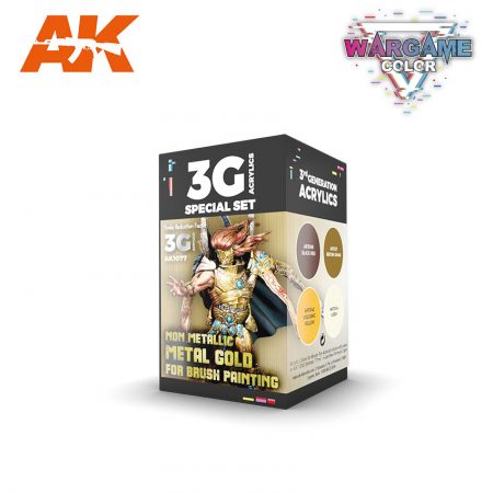 WARGAME COLOR SET. NON METALLIC METAL GOLD