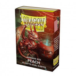 Dragon Shield 60ct Deck Protector Mini Matte Dual Peach