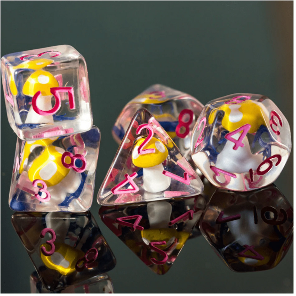 FAIRYTALE MUSHROOMS RPG DICE SET