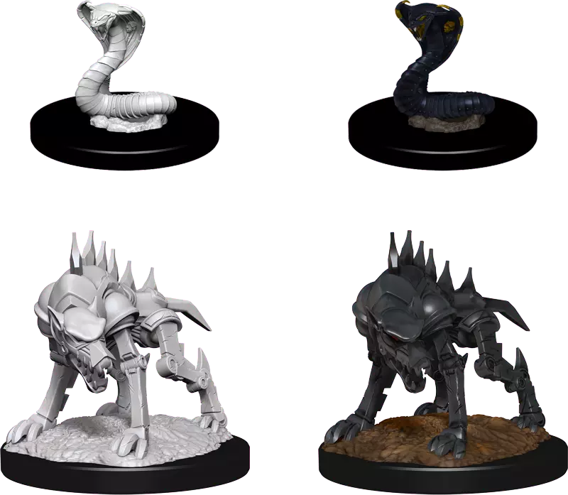 Dungeons & Dragons Nolzur's Marvelous Miniature Iron Cobra & Iron Defender