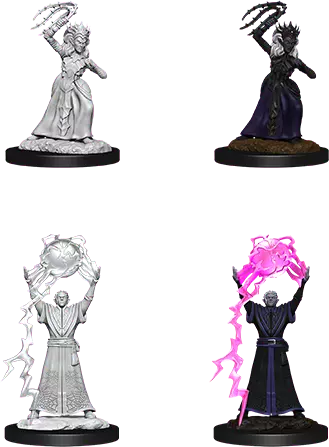 Dungeons & Dragons Nolzur's Marvelous Miniature Drow Mage & Drow Priestess