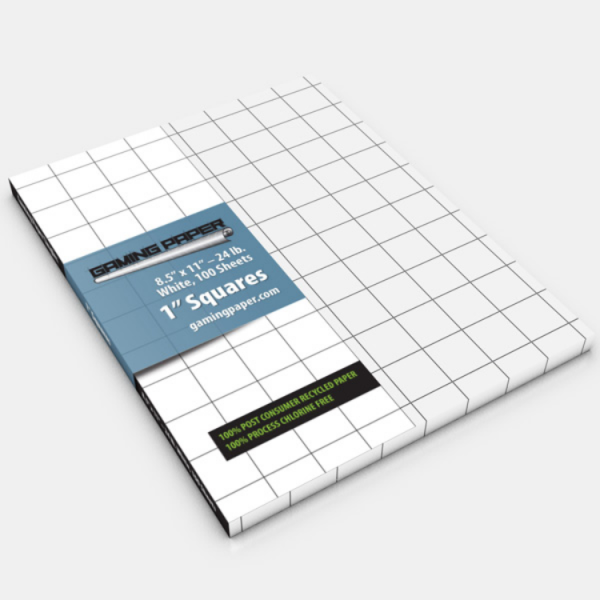 Gaming paper: 1″ Square Singles