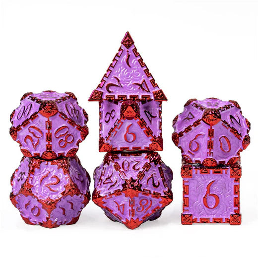 DAGGER OF VENOM: FAIRIE PURPLE RPG METAL DICE SET