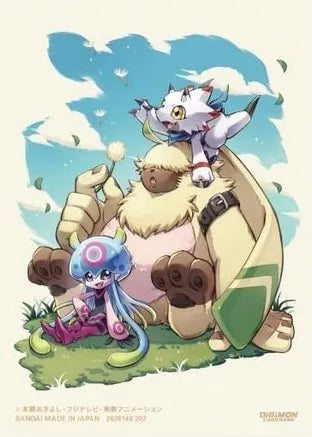 Digimon Card Game Official Sleeves - Digimon Gammamon, Angoramon & Jellymon Card Sleeves 2022
