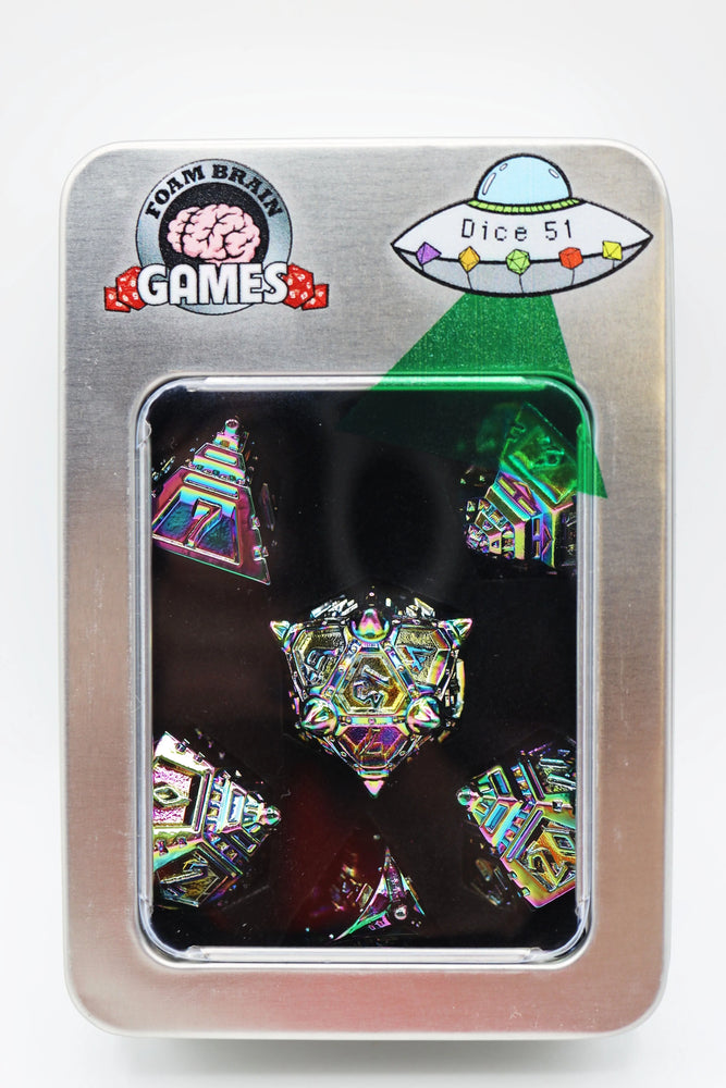 DICE 51: HOLOGRAPHIC PROJECTION RPG METAL DICE SET