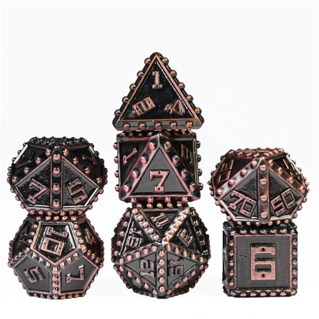 COPPER BRIGANDINE ARMOR RPG METAL DICE SET