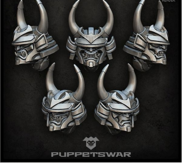 Puppets War Accessories: Traitor Daimyo Helmets (5)