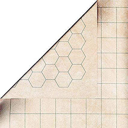Mondomat Reversible 1" Hex & Square 54" x 102"